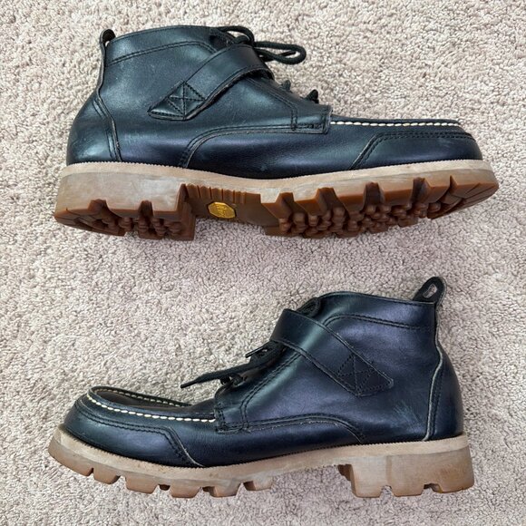 Eastland Buckle Strap Chukka Boots Men 13 Black Leather Engineer Lug Sole Vibram main image 5